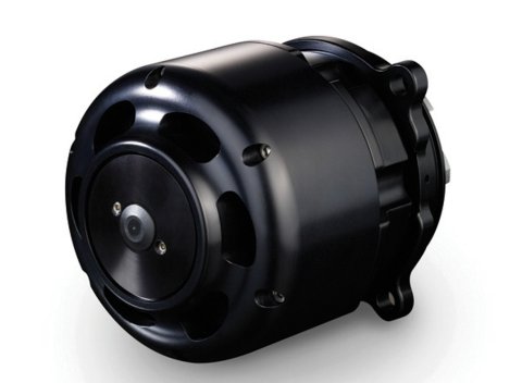 Water Pump - Electric - Hi-Flow 300 Series - Idler Pulley - Gaskets / Hardware / Wiring - Aluminum - Black Anodized - Supercharged Ford Modular - Kit