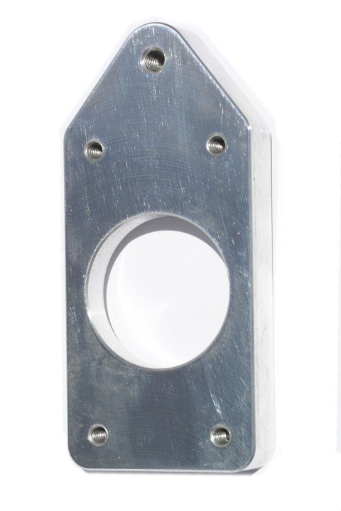 Water Pump Mount Plate - 2 in Wide - 1/2 in Thick - Aluminum - Natural - Radiator Mounted Water Pump - Each