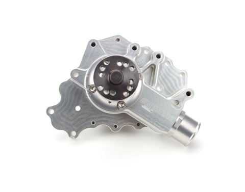Water Pump - Mechanical - 400 Series - 1-3/4 in Hose Barb Inlet - Aluminum - Polished - Small Block Ford - Each