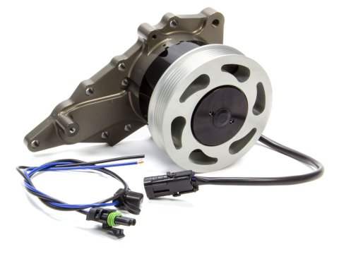 Water Pump - Electric - Street Style - 1 in NPT Inlet - Hardware / Wiring - Aluminum - Black Anodized - Toyota JZ-Series - Kit
