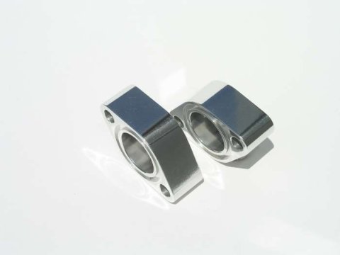Water Pump Spacer - 0.900 in Thick - O-Ring Seals - Aluminum - Polished - Big Block Chevy - Pair
