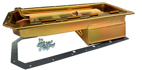 Engine Oil Pan - Rear Sump - 6 qt - 6 in Deep - Gasket / Hardware / Pickup / Windage Tray - Steel - Cadmium - Mopar Gen III Hemi - Kit