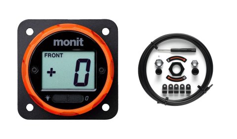 Brake Bias Adjuster - Digital - Panel Mount - Bolt-On - 3/8-24 in / 7/16-20 in Thread - 59 in Cable - Knob Adjuster - Plastic - Orange - Kit