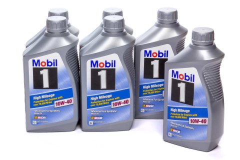 Motor Oil - High Mileage - 10W40 - Synthetic - 1 qt Bottle - Set of 6