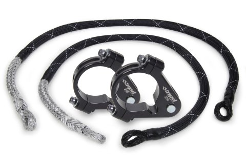 Axle Tether - Clamp / Hardware Included - Aluminum - Black Anodized - 2-1/2 in Axle Tube - Kit