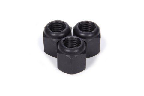 Lug Nut - 5/8-11 in Right Hand Thread - Aluminum - Black Anodized - 6 Pin Sprint Car - Set of 3