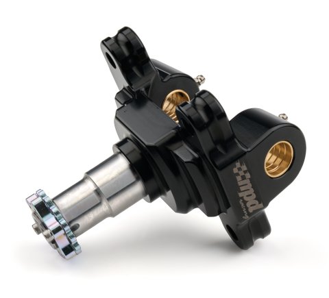 Spindle - Pavement - Stepped Snout - Front - Steel Snout - Aluminum - Black Paint - Each