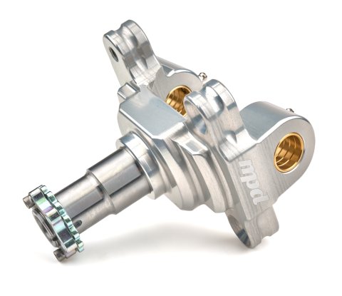 Spindle - Pavement - Stepped Snout - Front - Steel - Snout - Aluminum - Clear Anodized - Each