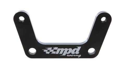 Brake Caliper Bracket - Front - Aluminum - Black Anodized - 5-1/4 in Lug Mount Calipers - Sprint Car Spindles - Each