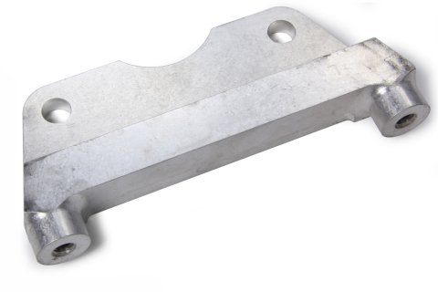Brake Caliper Bracket - Front - Driver Side - 0.660 in Offset - 11.19 in Rotor - Aluminum - Natural - Each