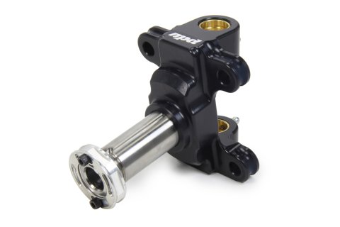 Spindle - Aluminum Body - 10 Degree Titanium Snout - Steel Locknut Included - 4 Ear - Aluminum / Titanium - Black Anodized / Natural - Midget - Each