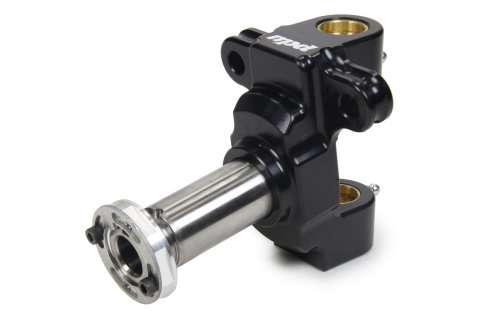 Spindle - Aluminum Body - 10 Degree Titanium Snout - Steel Locknut Included - 2 Ear - Aluminum / Titanium - Black Anodized / Natural - Midget - Each