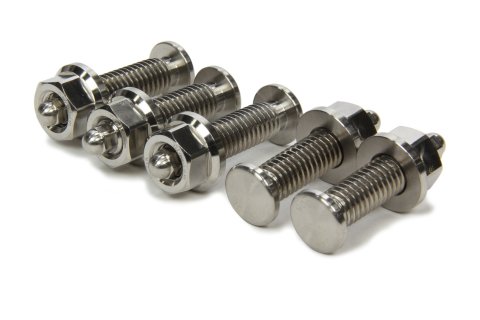 Front Hub Bolt Kit - 3/8-16 in Thread - 1.250 in Long - Button Head - Hex Nut - Titanium - Natural - Set of 5