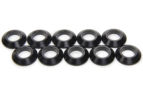 Tapered Spacer - 1 in Thick - Cone Spacer - Aluminum - Black Anodized - Set of 10