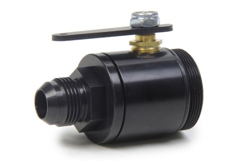 Shutoff Valve - Fuel Shutoff - In-Line - 1-13/16-16 in Male Inlet - 12 AN Male Outlet - Aluminum - Black Anodized - Each