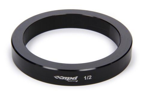 Axle Spacer - 0.5 in Thick - Straight - MPD System Saver - Aluminum - Black Anodized - Sprint Car - Each