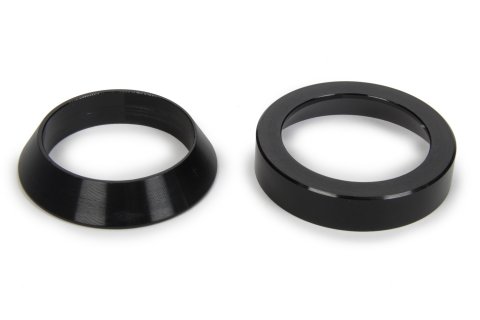 Axle Spacer - 0.5 in Thick - Cone - Female / Male - Aluminum - Black Anodized - Midget - Kit