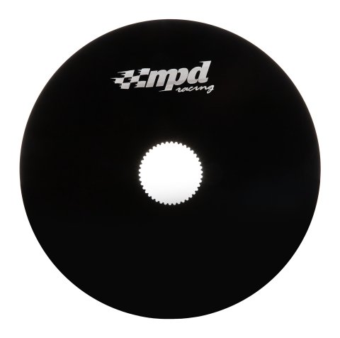 Mud Cover - Splined - Inner - Left Rear - Aluminum - Black Anodized - 12-3/4 in Wheels - Each