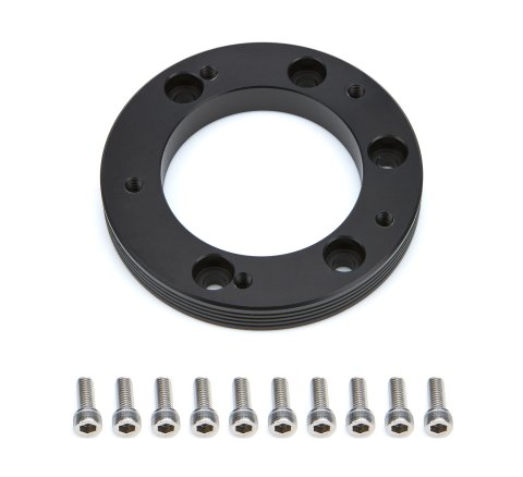 Steering Wheel Adapter - 5-Bolt Wheel to 6-Bolt Quick Release Hub - Hardware Included - Aluminum - Black Anodized - Each