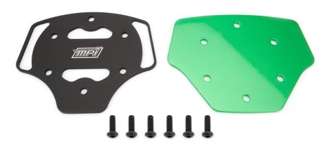 Steering Wheel Center Plate Cover - Aluminum - Green / Black - MPI F Steering Wheels - Each