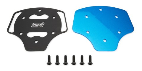 Steering Wheel Center Plate Cover - Aluminum - Blue / Black - MPI GT-13 Steering Wheels - Each