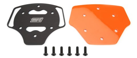 Steering Wheel Center Plate Cover - Aluminum - Orange / Black - MPI GT-13 Steering Wheels - Each