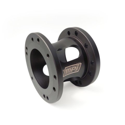 Steering Wheel Spacer - 60 mm Thick - Aluminum - Black Anodized - Each