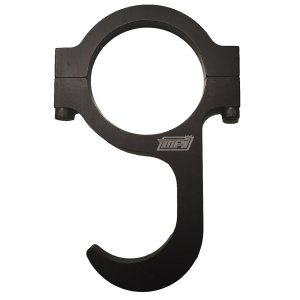 Steering Wheel Hook - Clamp-On - Aluminum - Black Anodized - 1-3/4 in OD Tube - Each