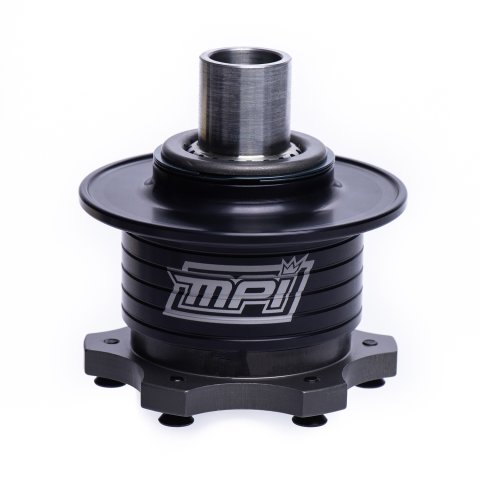 Steering Wheel Quick Release - 360 Degree Release - Aluminum - Black Anodized - 6-Bolt Steering Wheel - Kit