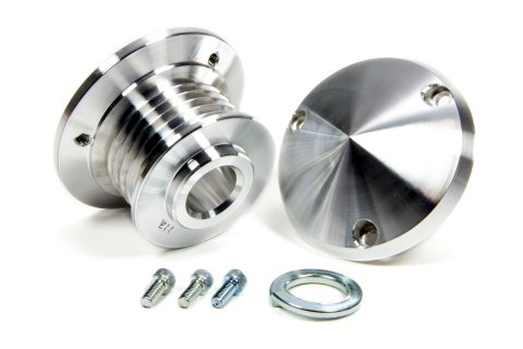 Alternator Pulley - Serpentine - 6-Rib - 1.688 in Diameter - 0.667 in Shaft - Hardware / Nose Included - Aluminum - Clear Powder Coat - Universal - Kit
