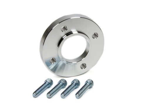 Crankshaft Pulley Spacer - 0.614 in Thick - Aluminum - Polished - 4-Bolt Balancer - Small Block Ford - Each
