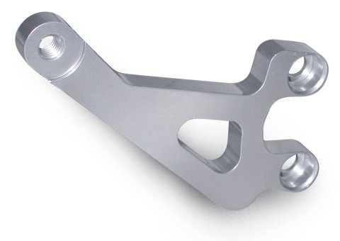 Alternator Bracket - Ultra - Passenger Side - High Mount - Water Pump Mount - Aluminum - Clear Powder Coat - Long Water Pump - GM 10SI Alternators - Small Block Chevy - Kit