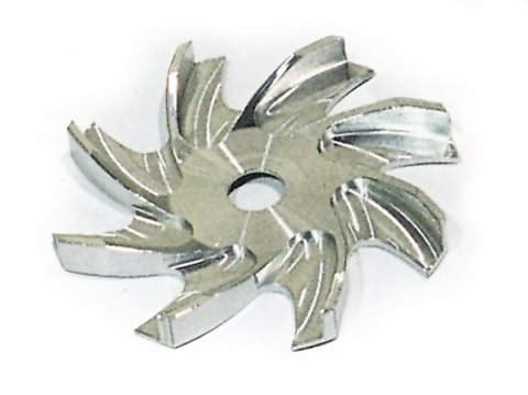 Alternator Fan - Aluminum - Clear Powder Coat - Each