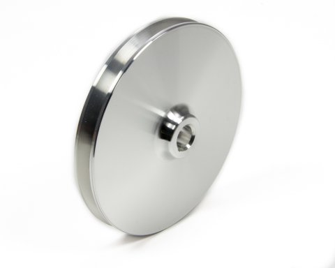 Power Steering Pump Pulley - V-Belt - 1 Groove - Bolt-On - 6 in Diameter - Aluminum - Clear Powder Coat - GM Pumps - Each