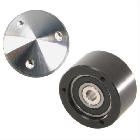 Idler Pulley - Serpentine - 6-Rib Smooth - Cover Included - Aluminum - Clear Powder Coat - Universal - Each
