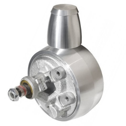 Power Steering Pump - Saginaw - 3 gpm - 1200 psi - Billet Reservoir - Aluminum - Clear Powder Coat - Universal - Each