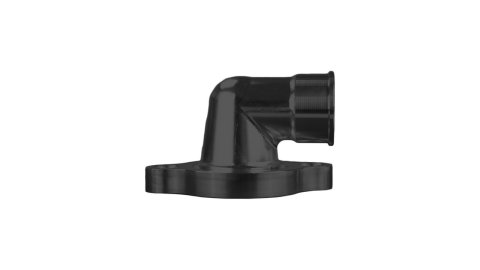 Water Neck - 90 Degree - 1-1/2 in ID Hose Barb - O-Ring / Hardware Included - Aluminum - Black Anodized - Chevy V8 - Each