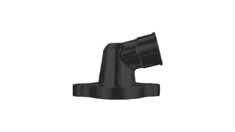 Water Neck - 15 Degree - 1-1/2 in ID Hose Barb - O-Ring / Hardware Included - Aluminum - Black Anodized - GM LS-Series - Each