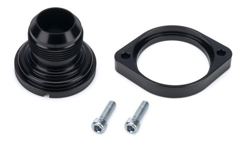 Water Neck - Straight - 20 AN Male - O-Ring / Hardware Included - Aluminum - Black Anodized - GM LS-Series - Each