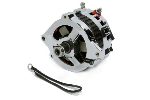 Alternator - CS130 - 140 amps - 12V - 1-Wire - No Pulley - Aluminum Case - Chrome - GM - Each
