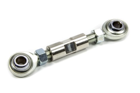 Adjustment Rod - 3.625 to 5.125 in Long - 3/8 in Mounting Hole - Chromoly Rod Ends - Stainless - Polished - Each