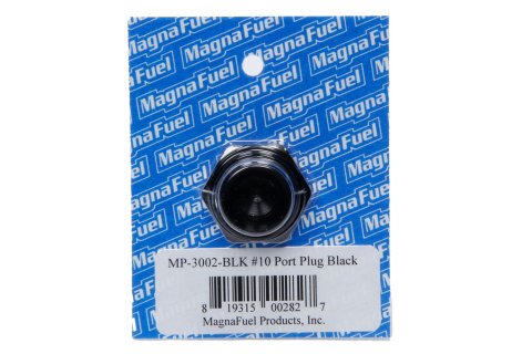 Fitting - Plug - 10 AN - O-Ring - Hex Head - Aluminum - Black Anodized - Each