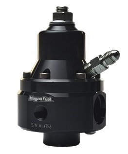 Fuel Pressure Regulator - ProStar EFI Boost - 35 to 85 psi - In-Line - 8 AN O-Ring Inlets - 8 AN O-Ring Outlet - 8 AN O-Ring Return - Bypass - 1/8 in