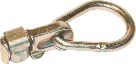 Tie Down Anchor - Double Stud - 3 x 2 in Pear Ring - 5000 lb Capacity - Steel - Cadmium - Versa Track Systems - Each
