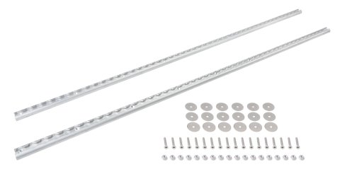 Tie Down Track Kit - VersaTie - Two 4 ft Long Tracks - Two Ring Tie Downs - Hardware Included - Aluminum / Steel - Natural / Cadmium - Kit