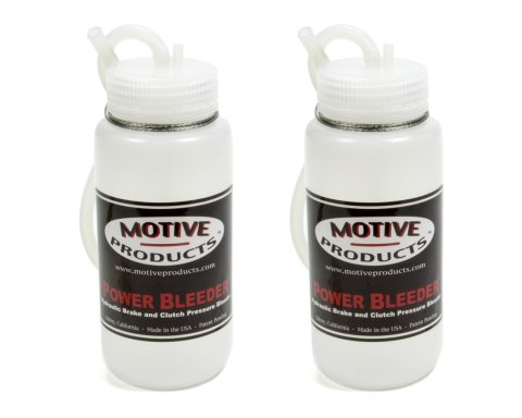 Brake Bleeder Catch Can - Power Bleeder - 20 oz - Wire Lanyard - Plastic - White - Pair