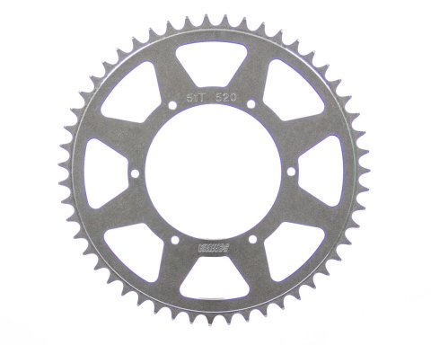 Axle Sprocket - 51 Tooth - 5.25 in Bolt Pattern - Aluminum - Natural - Micro Sprint - Each