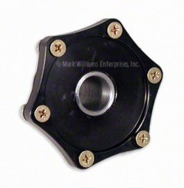Steering Wheel Hub - Quick Release - 6-Bolt Flange - SFI 42.1 - Aluminum - Black Anodized - Sparco / Momo Steering Wheels - Each