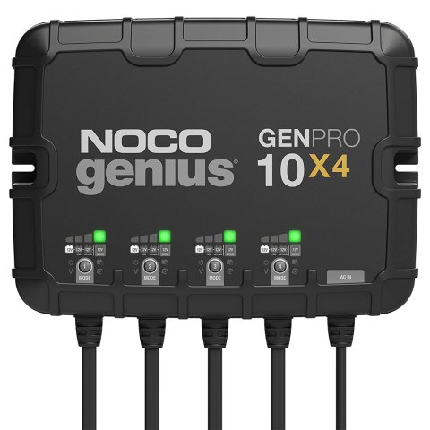 Battery Charger - Genius Pro - AGM / Lithium-ion - 12V - 40 amps - Indicator lights - 4-Bank - Quick Connect Harness - Each