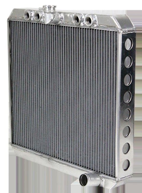 Radiator - 19.875 in W x 19.75 in H x 2.75 in D - Filler Neck - Passenger Side Outlet - Aluminum - Natural - Sprint Car - Each